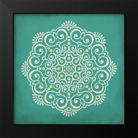 Medallion B Black Modern Wood Framed Art Print by Allen, Kimberly