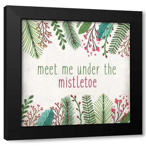 Meet Me Black Modern Wood Framed Art Print by Allen, Kimberly