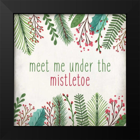 Meet Me Black Modern Wood Framed Art Print by Allen, Kimberly