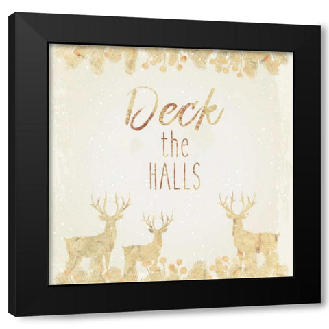 Deck The Halls Black Modern Wood Framed Art Print by Allen, Kimberly