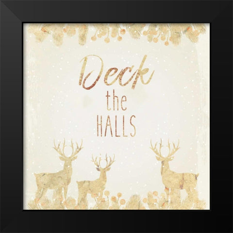 Deck The Halls Black Modern Wood Framed Art Print by Allen, Kimberly