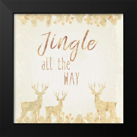 Jingle All The Way Black Modern Wood Framed Art Print by Allen, Kimberly