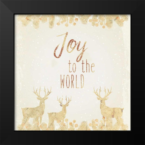 Joy To The World Black Modern Wood Framed Art Print by Allen, Kimberly