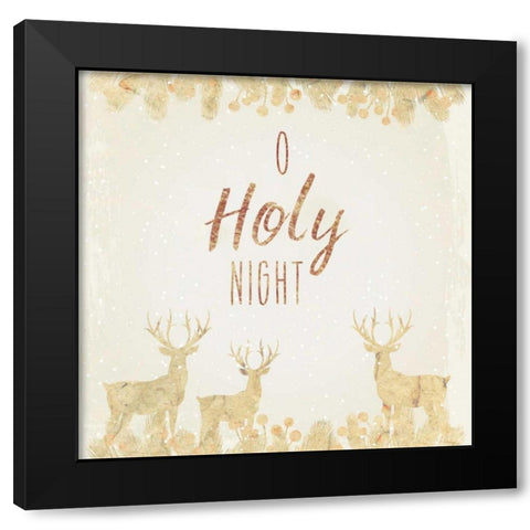 O Holy Night Black Modern Wood Framed Art Print with Double Matting by Allen, Kimberly