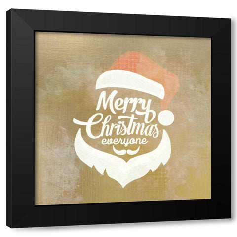 Merry Christmas Everyone Black Modern Wood Framed Art Print by Allen, Kimberly