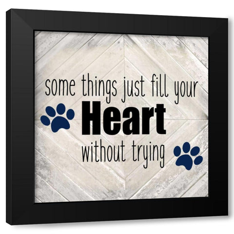Paws B Black Modern Wood Framed Art Print by Allen, Kimberly