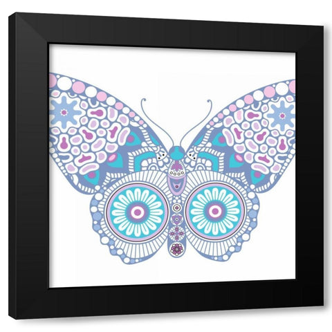 Colorful Butterfly 1 Black Modern Wood Framed Art Print by Allen, Kimberly