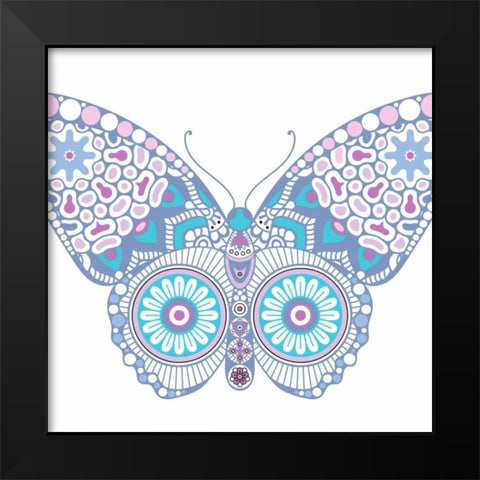 Colorful Butterfly 1 Black Modern Wood Framed Art Print by Allen, Kimberly