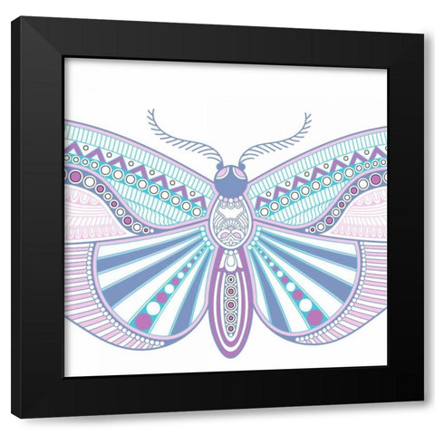 Colorful Butterfly 3 Black Modern Wood Framed Art Print by Allen, Kimberly