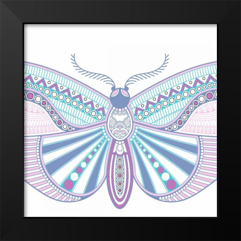 Colorful Butterfly 3 Black Modern Wood Framed Art Print by Allen, Kimberly
