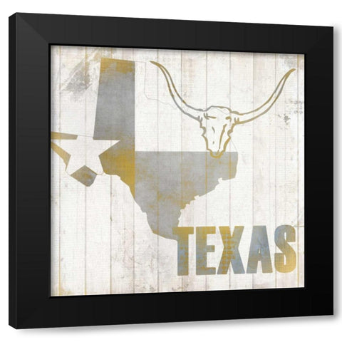Texas Black Modern Wood Framed Art Print with Double Matting by Allen, Kimberly