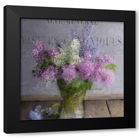 Lilacs Black Modern Wood Framed Art Print by Allen, Kimberly