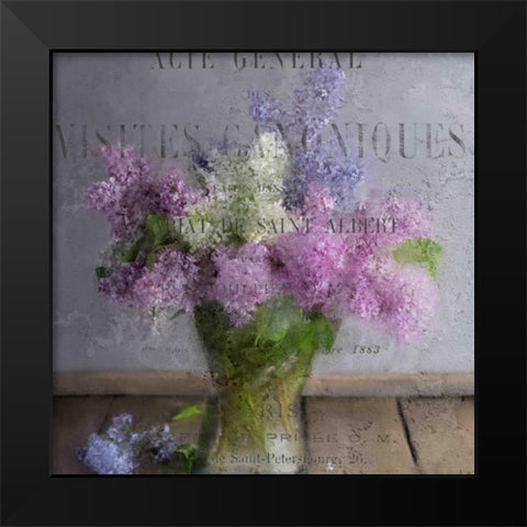 Lilacs Black Modern Wood Framed Art Print by Allen, Kimberly
