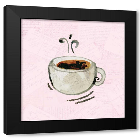 Coffee Time 1 Black Modern Wood Framed Art Print with Double Matting by Allen, Kimberly