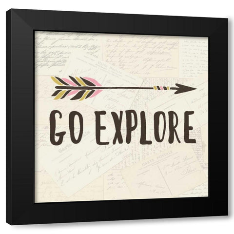Explore 1 Black Modern Wood Framed Art Print with Double Matting by Allen, Kimberly
