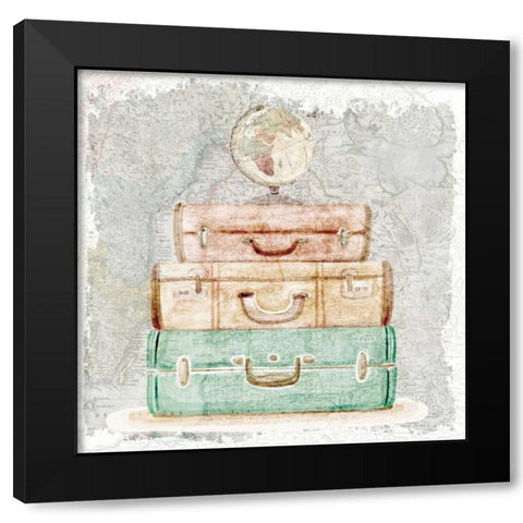 World Traveler 1 Black Modern Wood Framed Art Print by Allen, Kimberly