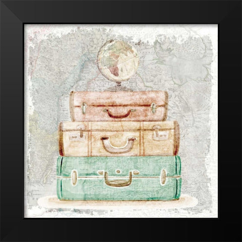 World Traveler 1 Black Modern Wood Framed Art Print by Allen, Kimberly