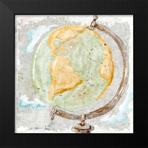 World Traveler 2 Black Modern Wood Framed Art Print by Allen, Kimberly