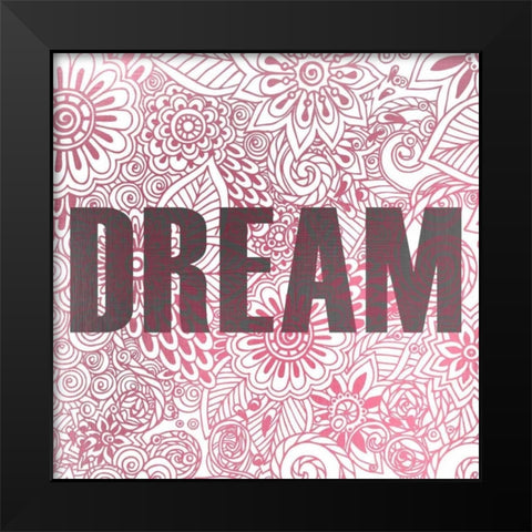 Pink Dream Black Modern Wood Framed Art Print by Allen, Kimberly