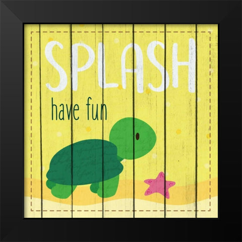 Under the Sea Rules 2 Black Modern Wood Framed Art Print by Allen, Kimberly