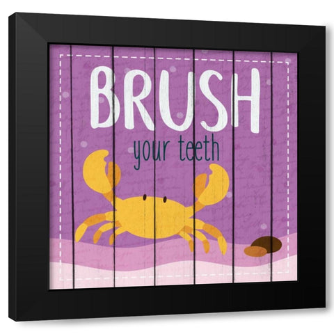 Under the Sea Rules 4 Black Modern Wood Framed Art Print with Double Matting by Allen, Kimberly