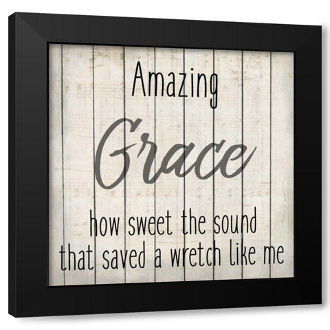 Amazing Grace 1 Black Modern Wood Framed Art Print by Allen, Kimberly