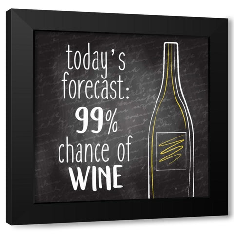 Todays Forecast Black Modern Wood Framed Art Print by Allen, Kimberly