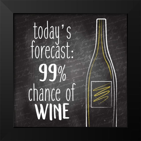 Todays Forecast Black Modern Wood Framed Art Print by Allen, Kimberly