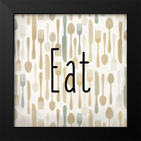 Eat Pray Love 1 Black Modern Wood Framed Art Print by Allen, Kimberly