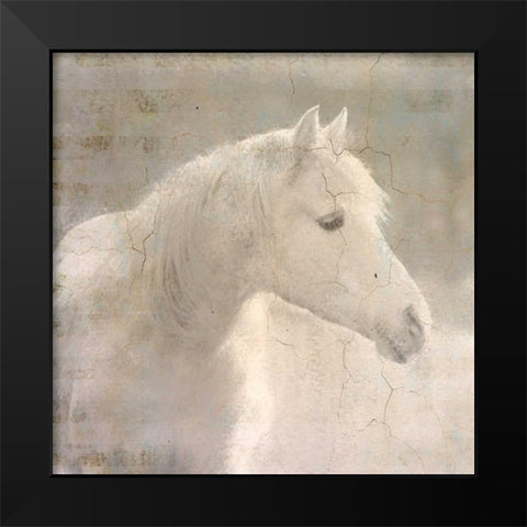 White Knight Black Modern Wood Framed Art Print by Allen, Kimberly