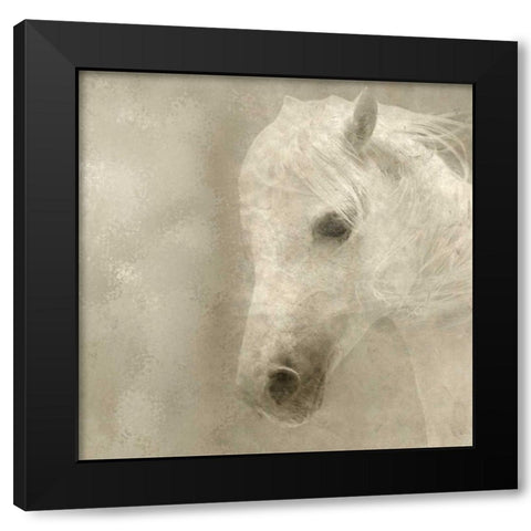White Mane Black Modern Wood Framed Art Print by Allen, Kimberly