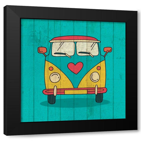 Groovy 1 Black Modern Wood Framed Art Print with Double Matting by Allen, Kimberly