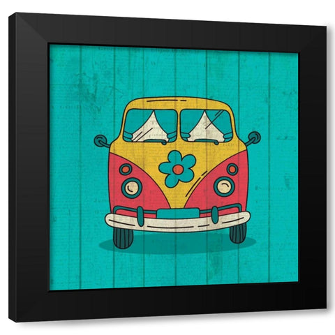Groovy 3 Black Modern Wood Framed Art Print with Double Matting by Allen, Kimberly