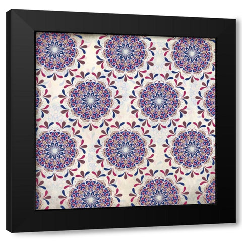 Mandala Pattern Black Modern Wood Framed Art Print by Allen, Kimberly