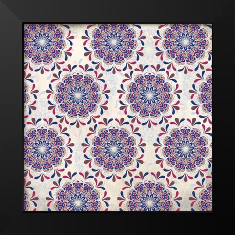 Mandala Pattern Black Modern Wood Framed Art Print by Allen, Kimberly