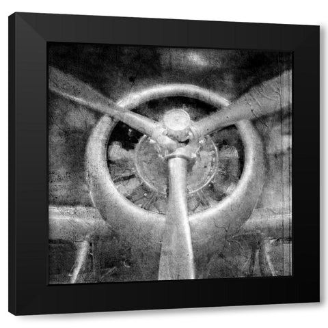 Propeller B-W Black Modern Wood Framed Art Print with Double Matting by Allen, Kimberly