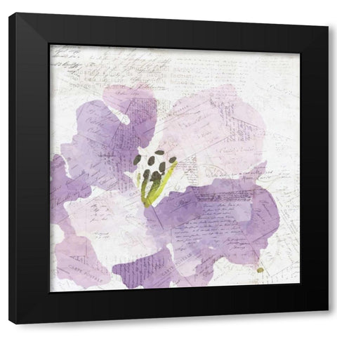 Purple Squared 1 Black Modern Wood Framed Art Print by Allen, Kimberly