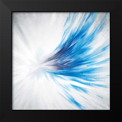Indigo Streak Black Modern Wood Framed Art Print by Allen, Kimberly