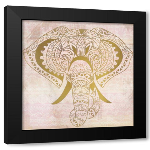 Tribal Gold Black Modern Wood Framed Art Print by Allen, Kimberly