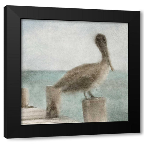 Pier Time Black Modern Wood Framed Art Print with Double Matting by Allen, Kimberly