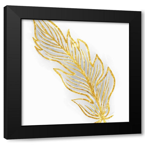 Phoenix Feather 1 Black Modern Wood Framed Art Print with Double Matting by Allen, Kimberly