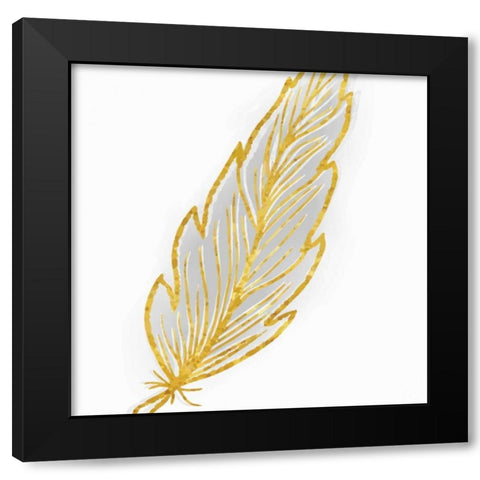 Phoenix Feather 3 Black Modern Wood Framed Art Print with Double Matting by Allen, Kimberly