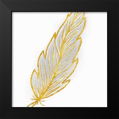 Phoenix Feather 3 Black Modern Wood Framed Art Print by Allen, Kimberly
