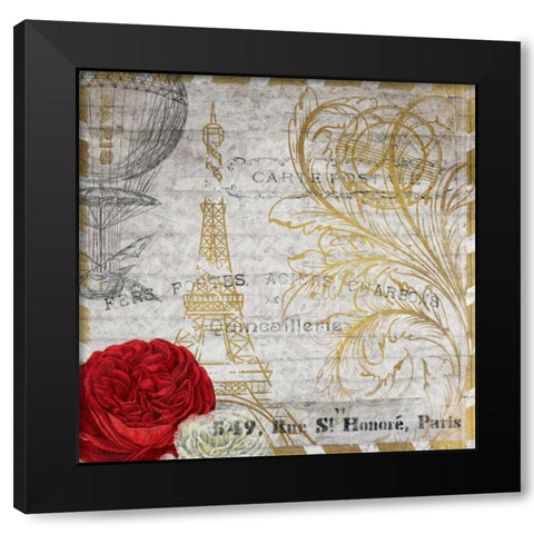 Golden Travel 1 Black Modern Wood Framed Art Print with Double Matting by Allen, Kimberly