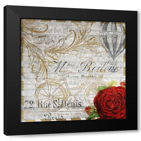 Golden Travel 2 Black Modern Wood Framed Art Print by Allen, Kimberly