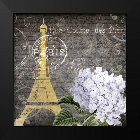 Paris in Spring 1 Black Modern Wood Framed Art Print by Allen, Kimberly