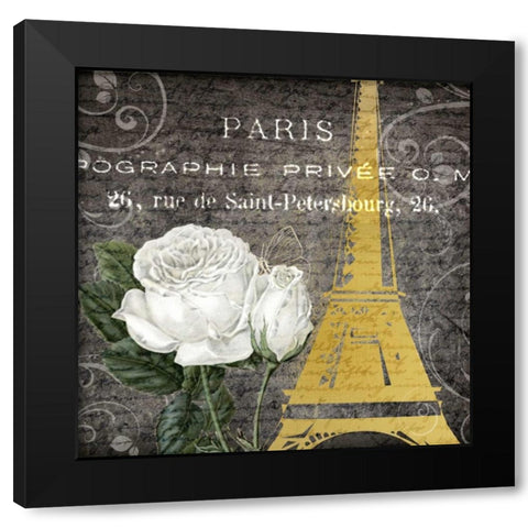 Paris in Spring 2 Black Modern Wood Framed Art Print by Allen, Kimberly