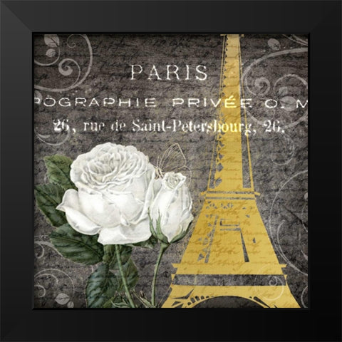 Paris in Spring 2 Black Modern Wood Framed Art Print by Allen, Kimberly