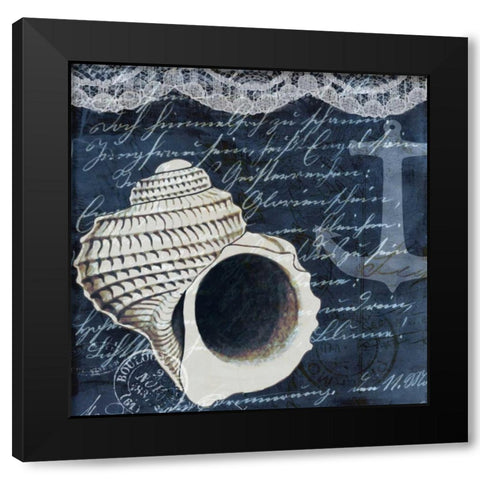 Shell Dreams 1 Black Modern Wood Framed Art Print by Allen, Kimberly