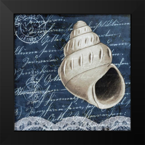 Shell Dreams 2 Black Modern Wood Framed Art Print by Allen, Kimberly